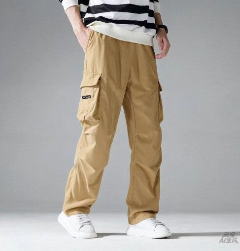 Carter — Stretch Cargo Pants with Adjustable Waistband and Pockets