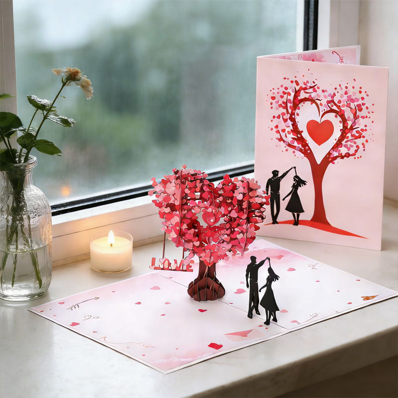 3D Heart Tree Card — Captivate Love Instantly