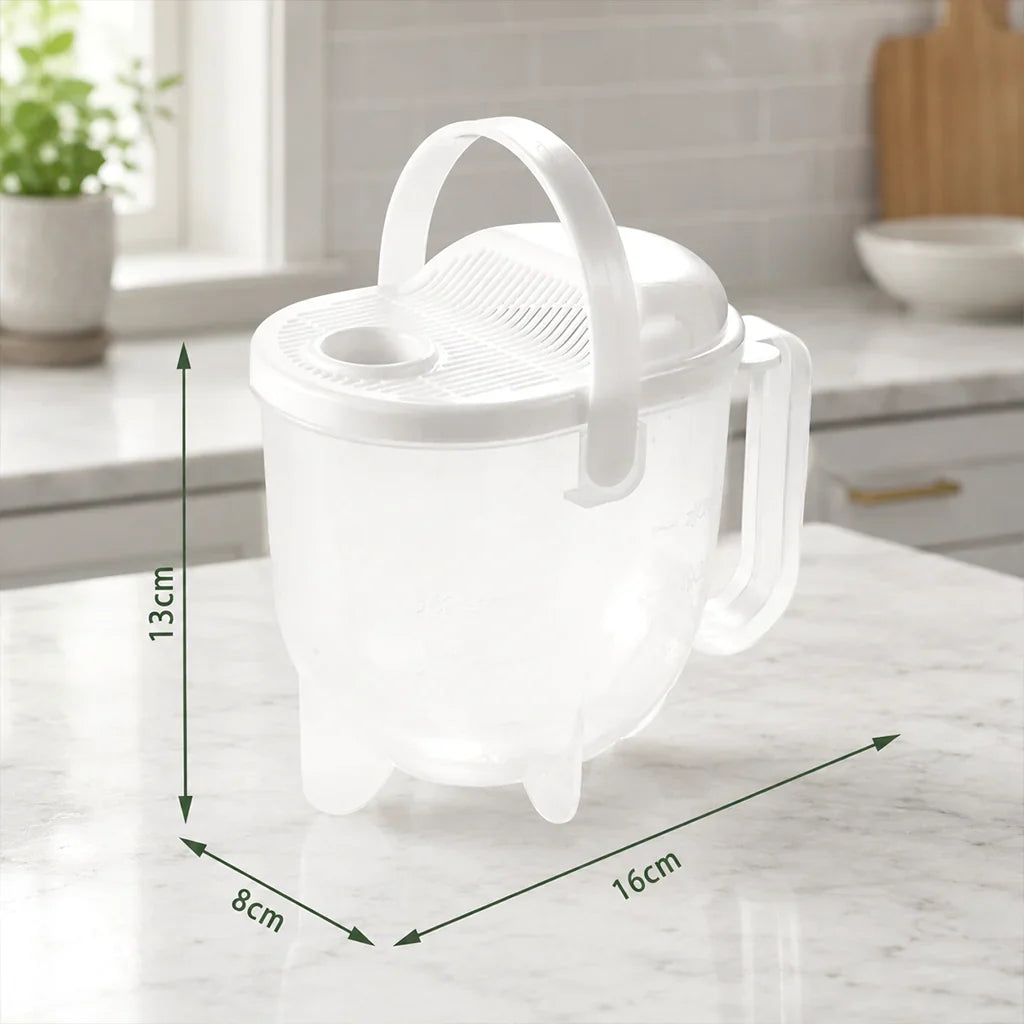 GrainGuard Rice Washer — Spill-Free Rice Rinsing