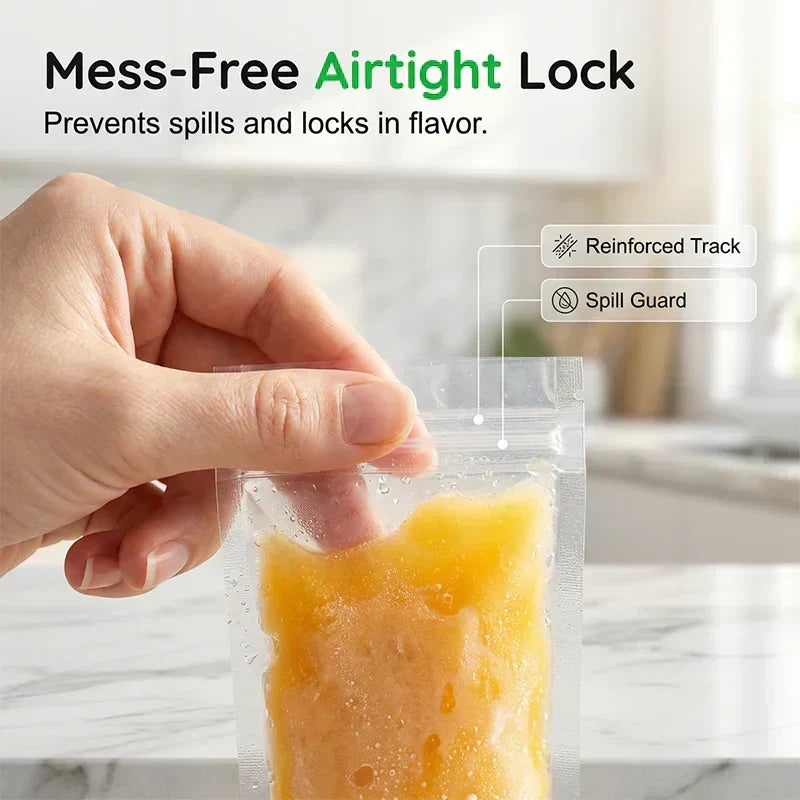 ChillZip 50pcs — Self-Sealing Ice Pop Bags | 50% OFF