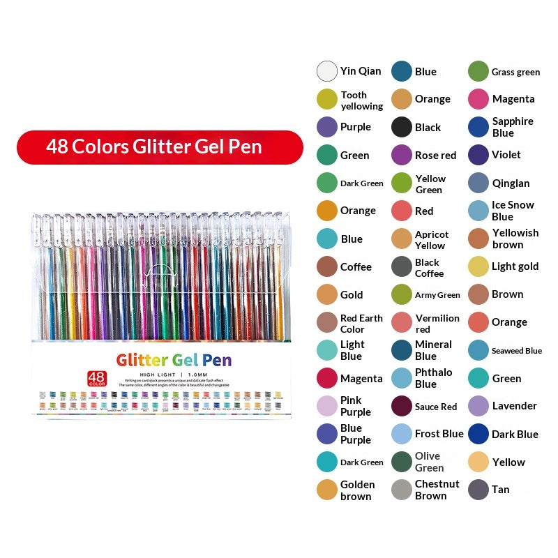 LusterScript — Sets de stylos gel pailletés | -50 %