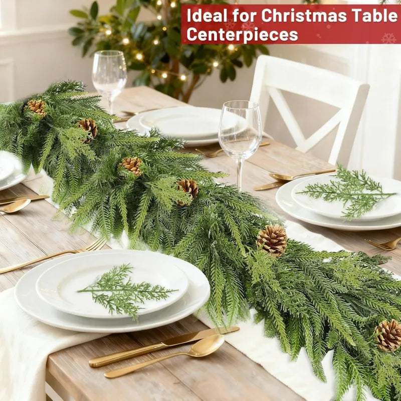 HomeGlow Cedar & Pine Garland — Effortless Cozy Holiday Magic