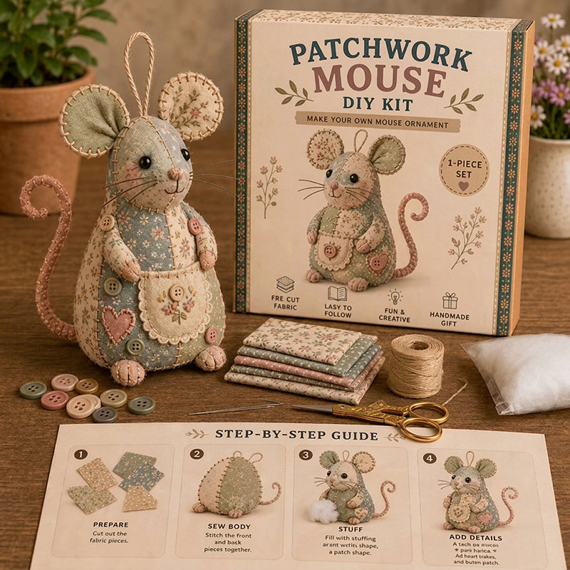 Enchanting Vintage Plush Mouse — Handcrafted Quiet Joy