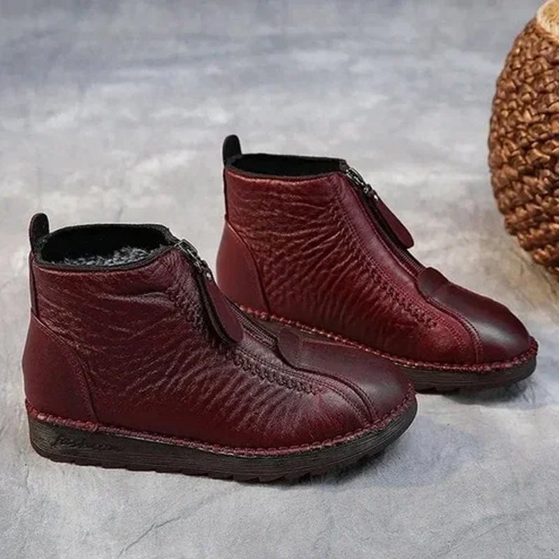 Heidi – Women's Winter Warm Ankle Boots with Zipper