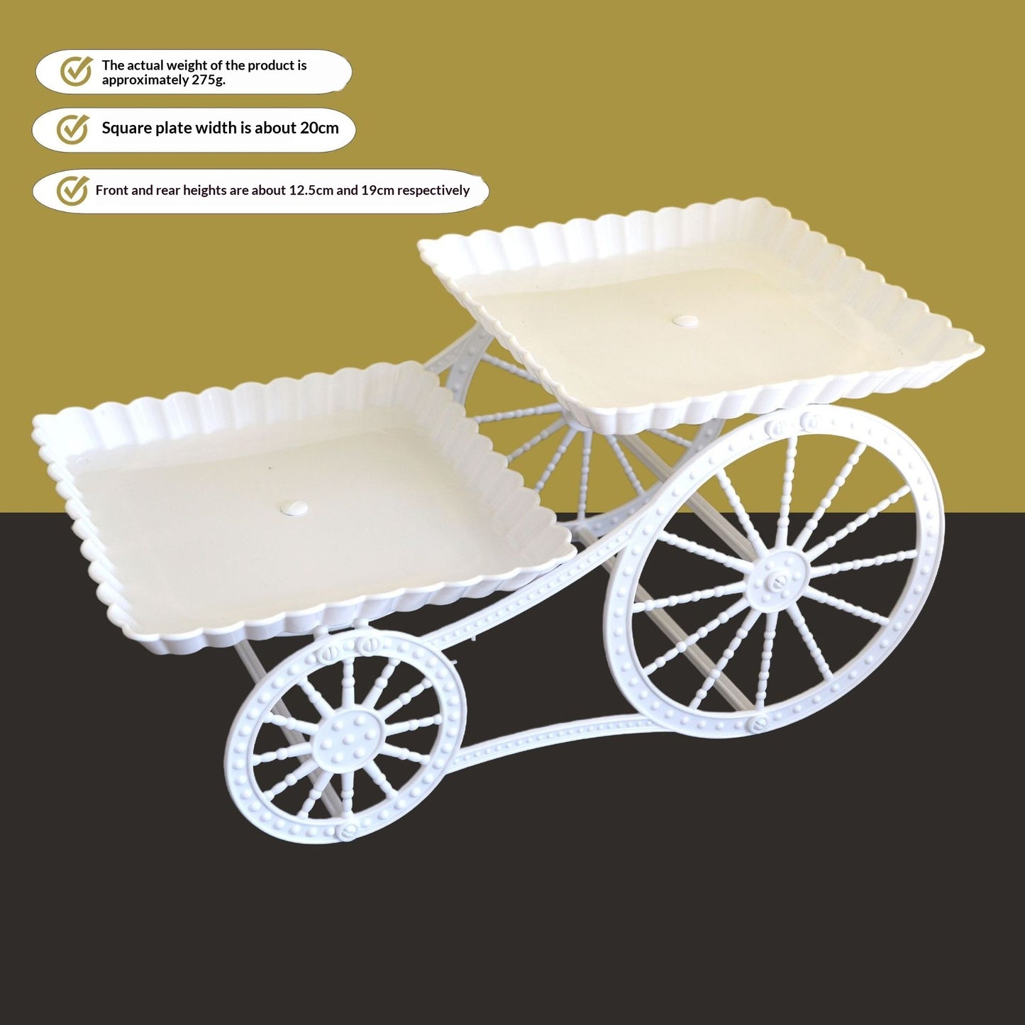 EleganceRack — Two-Tier Dessert Stand | 50% OFF