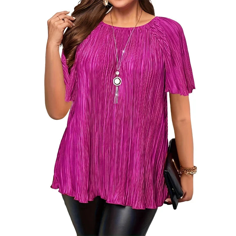 Serena — Stretchy Plus Size Women's Blouse with Elegant Fit