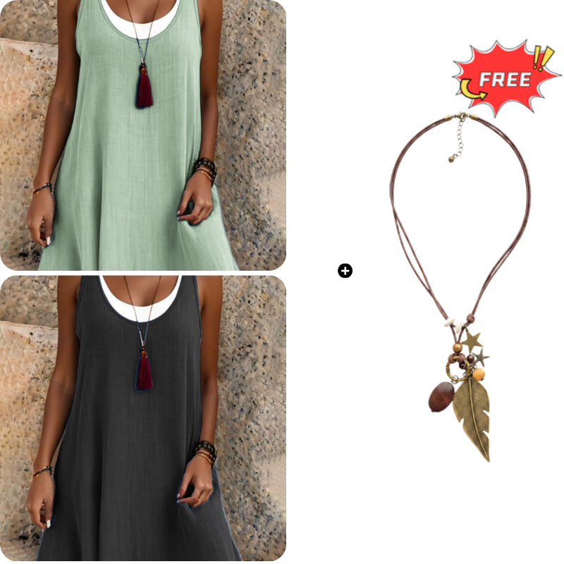 Huis — Women's Breathable Two-Piece Illusion Dress