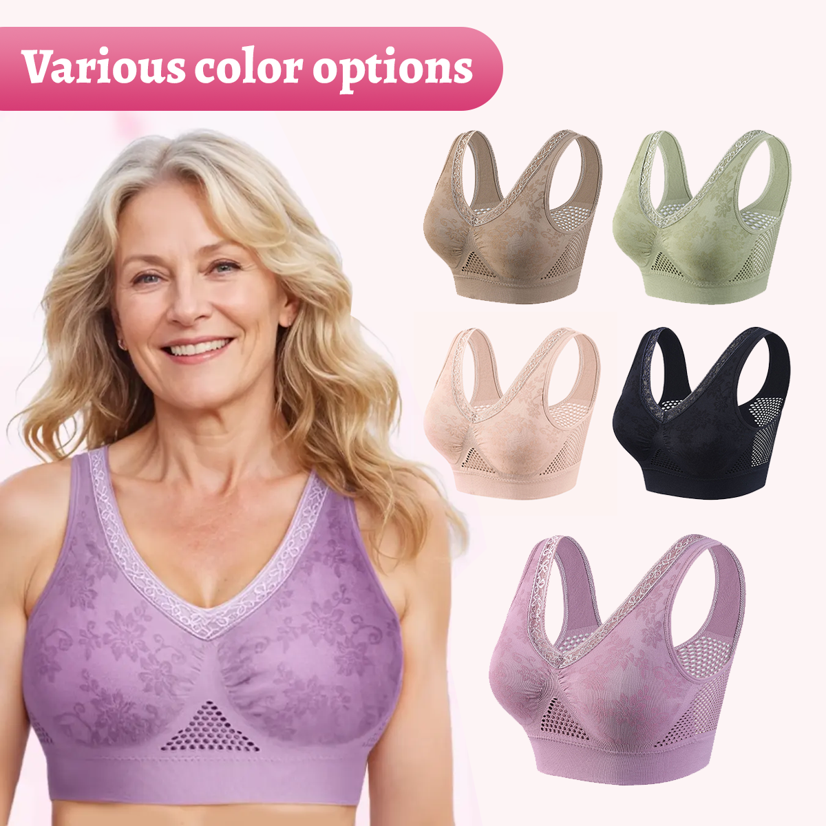 Maya — Lace Bra Without Underwire with Gentle Support