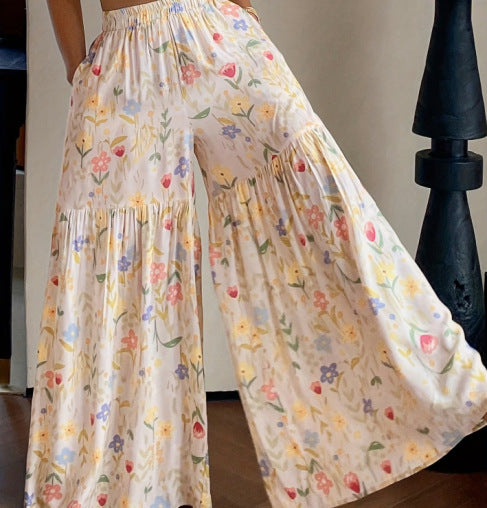 Lunara — Wide-Leg Floral Pants | 50% OFF
