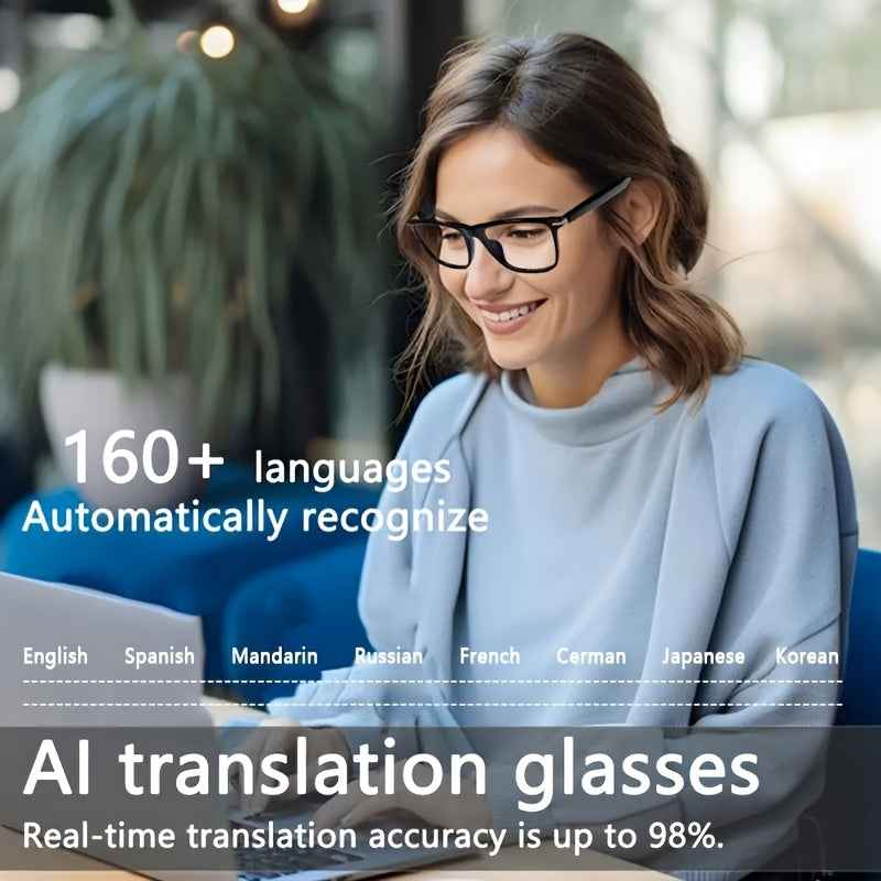 AI Intelligent Translation Glasses – Speak Freely Anywhere