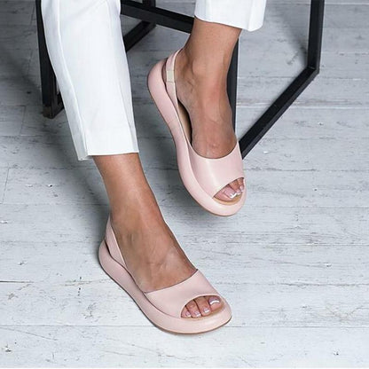Lauren - Women's Cushioned Leather Sandals with Anti-Slip Sole