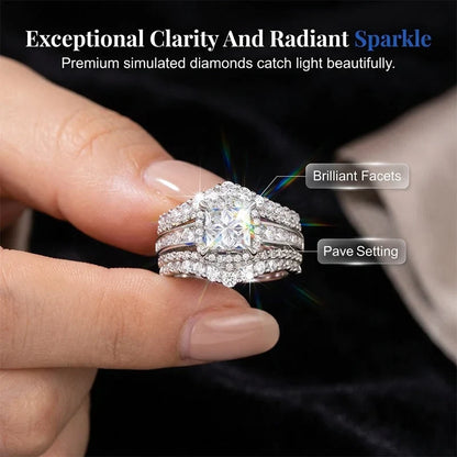 RadianceRing — Princess Cut Crown Ring | 50% OFF