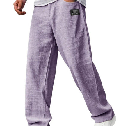 Ezra — Men's Lightweight Breathable Cotton-Linen Pants