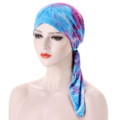 Ava — Floral Pre-Tied Headscarf with Soft Comfort