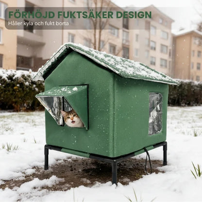 SkyNest Outdoor Cat Haven — Warmth, Comfort, Protection