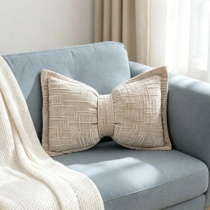 Bow Plush Throw Pillow — Cozy Elegance Instantly