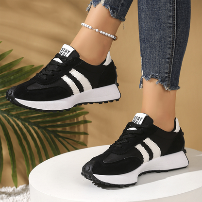 Ava – Women's Vintage-Inspired Chunky Sneakers with 4 cm Height