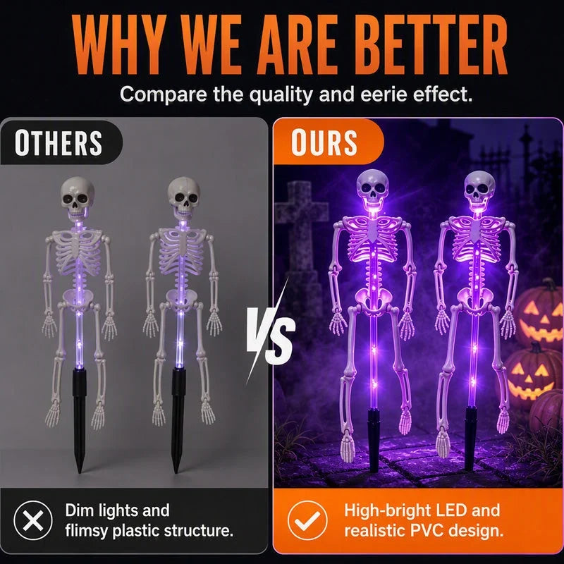 GlowPhantom — Solar Skeleton Halloween Stake Light | 50% OFF