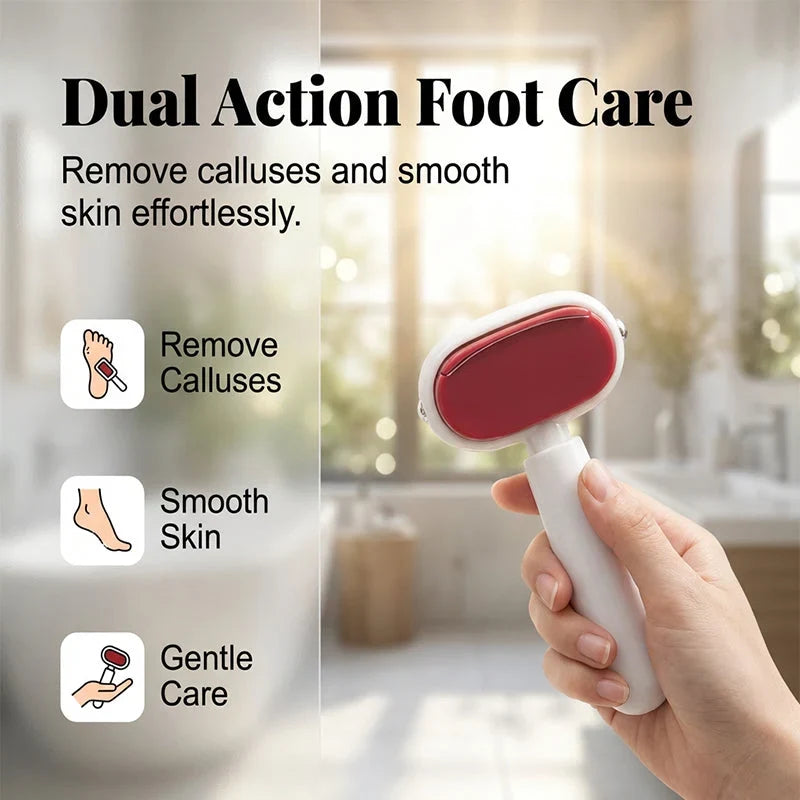 Dual-Sided Stainless Steel Foot File — Instantly Smooth, Pain-Free Heels