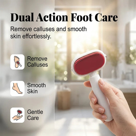 Dual-Sided Stainless Steel Foot File — Instantly Smooth, Pain-Free Heels