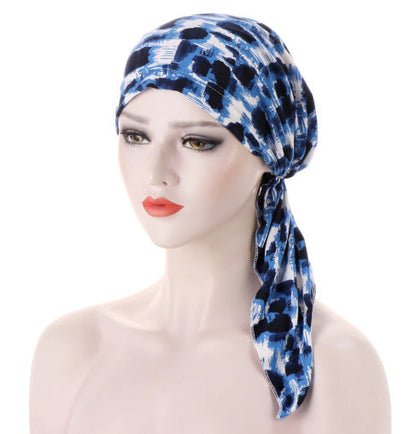 Ava — Floral Pre-Tied Headscarf with Soft Comfort