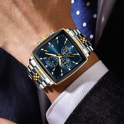 VeroLuxe Square Chronograph — Command Confidence Instantly