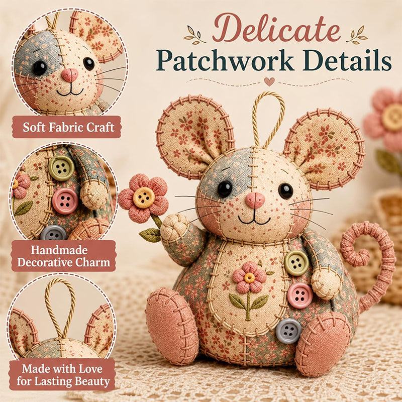 Enchanting Vintage Plush Mouse — Handcrafted Quiet Joy