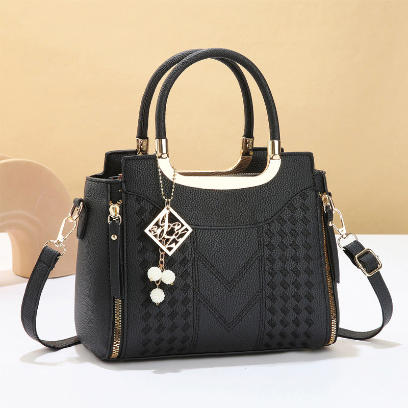 Claire — Stylish PU Leather Handbag with Quilted Pattern