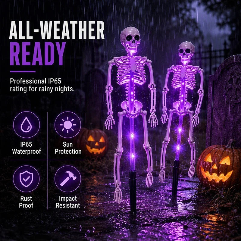 GlowPhantom — Solar Skeleton Halloween Stake Light | 50% OFF