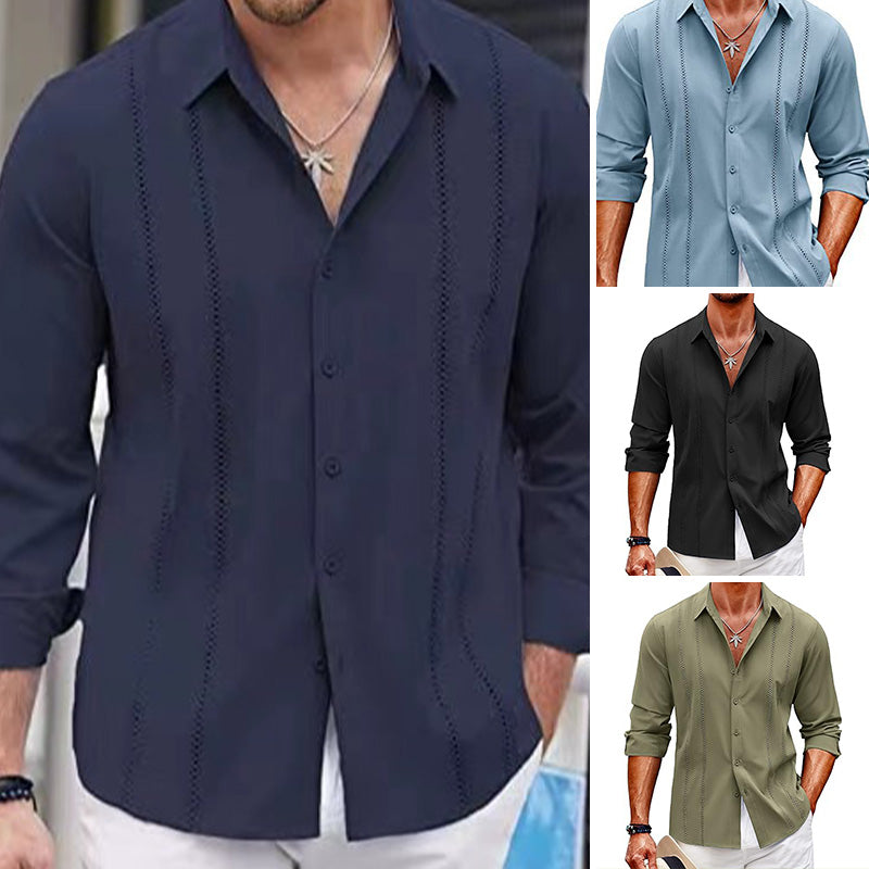 Emil — Men's Long-Sleeve Shirt with Elegant Collar