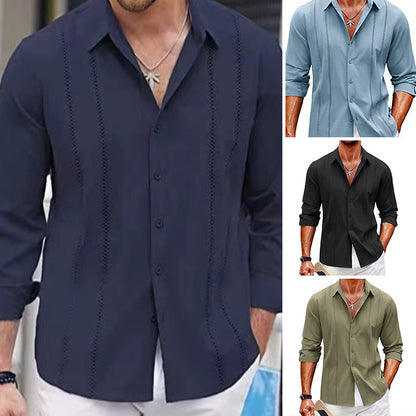 Emil — Men's Long-Sleeve Shirt with Elegant Collar