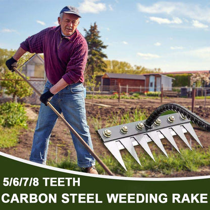 IronBloom — Carbon Steel Garden Rake | 50% OFF