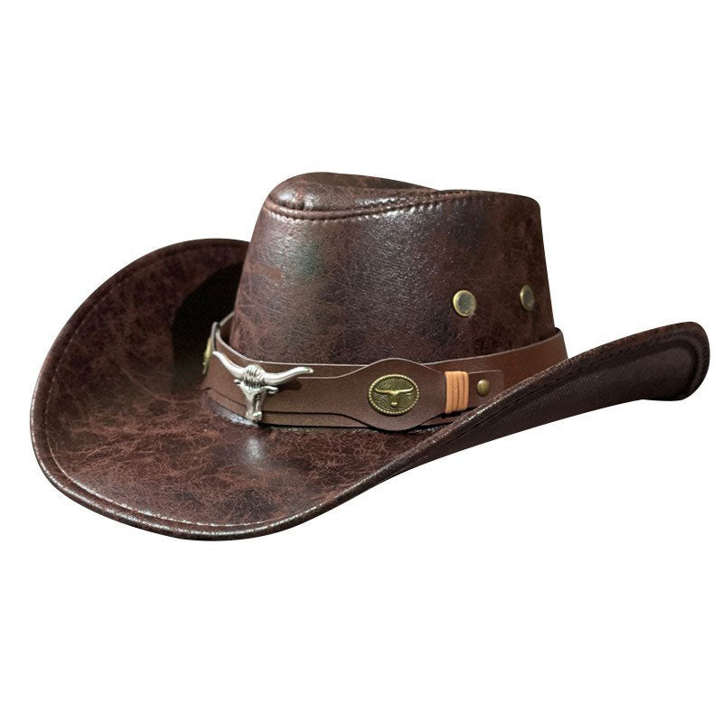 Laramie — Wide Brim Cowboy Hat with Adjustable Strap