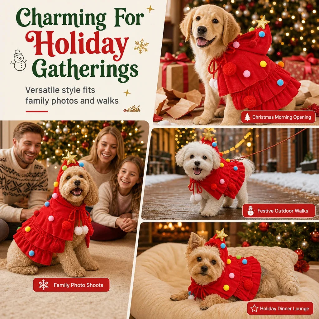 SnuggleSpruce Pet Cape — Cozy Warmth, Instant Joy