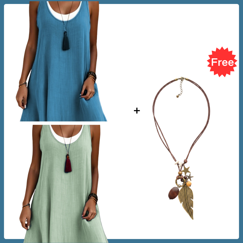 Huis — Women's Breathable Two-Piece Illusion Dress