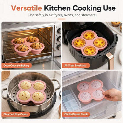 FlexiBake Pro — 4-Cavity Silicone Baking Mold | 1+1 FREE