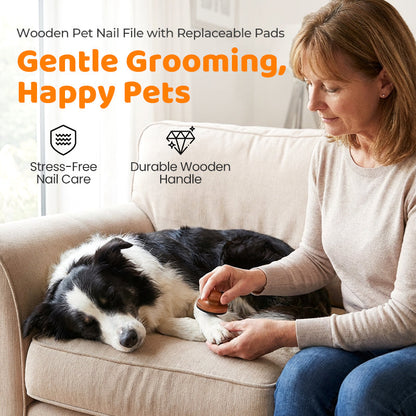 SereniPaw Wooden Nail File — Soothes Pets, Stress-Free Claw Care