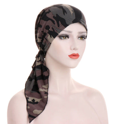 Ava — Floral Pre-Tied Headscarf with Soft Comfort