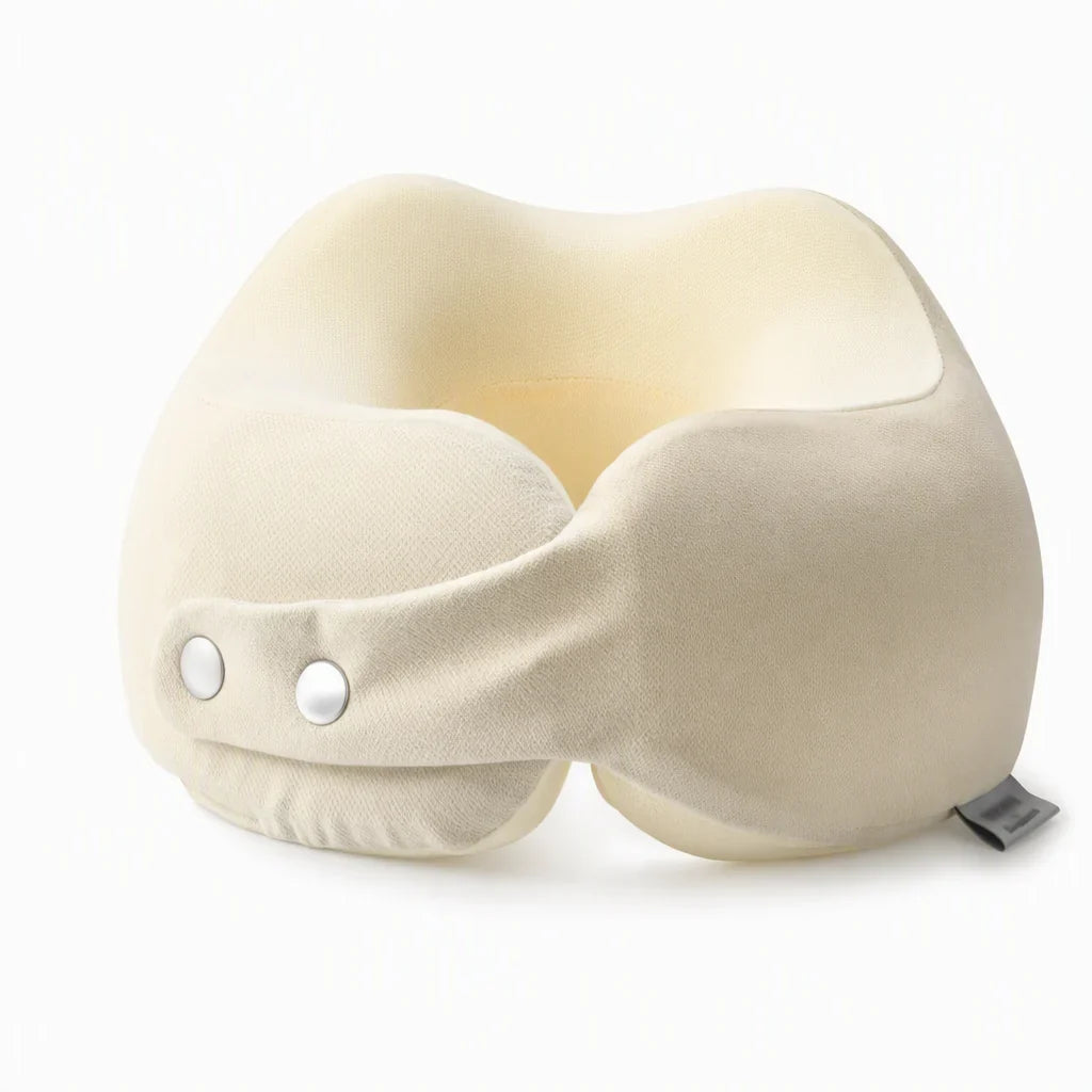 NeckEase Memory Foam Pillow — Travel Pain-Free Bliss