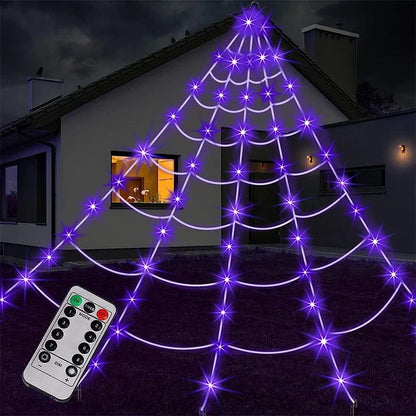 GlowSpell Spider Web Lights — Ignite Spooky Thrills