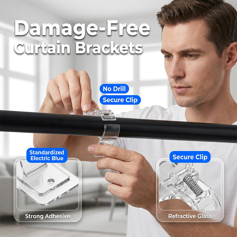 ClearHold Mounts – Damage-Free Curtain Freedom