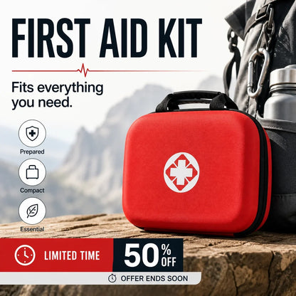 Portable first aid kit for home use - 26-piece set — Instant Calm, Total Control