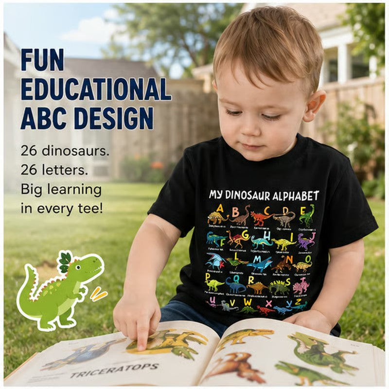 Dinosaur Alphabet Tee — Comfortable Learning Fun