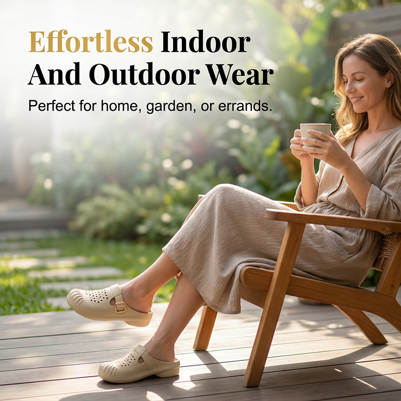 Sophia — Lightweight Breathable Slip-On Clogs with Support