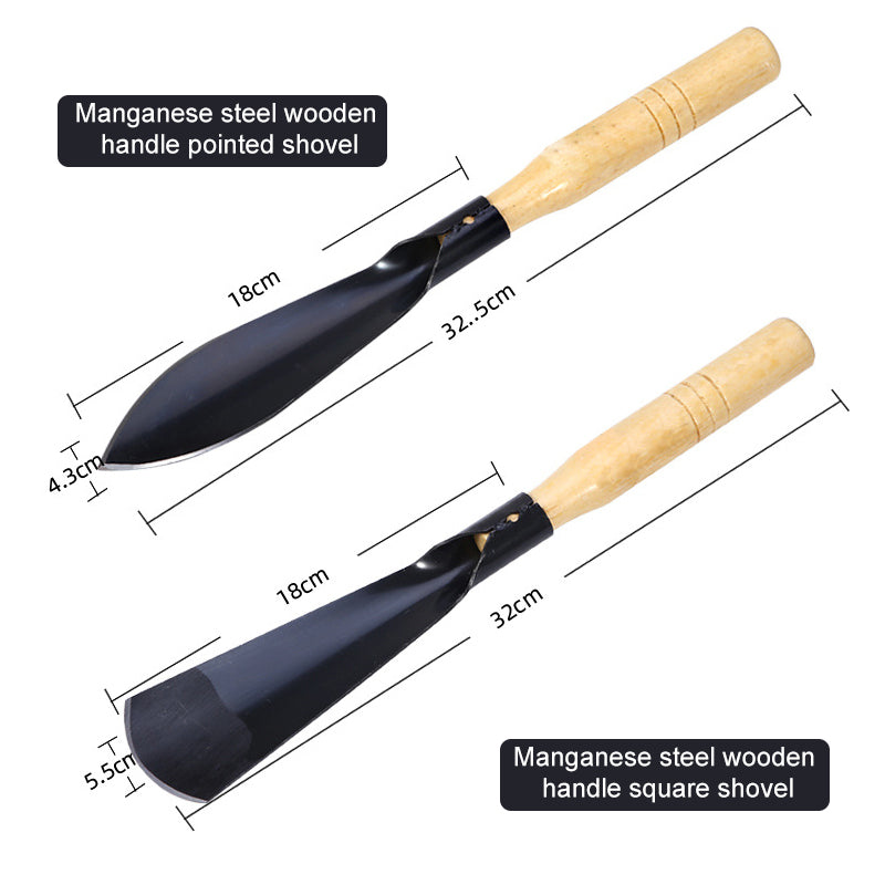 Spade with Wooden Handle Made of Manganese Steel — Effortless Precision Power