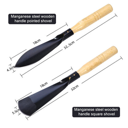 Spade with Wooden Handle Made of Manganese Steel — Effortless Precision Power