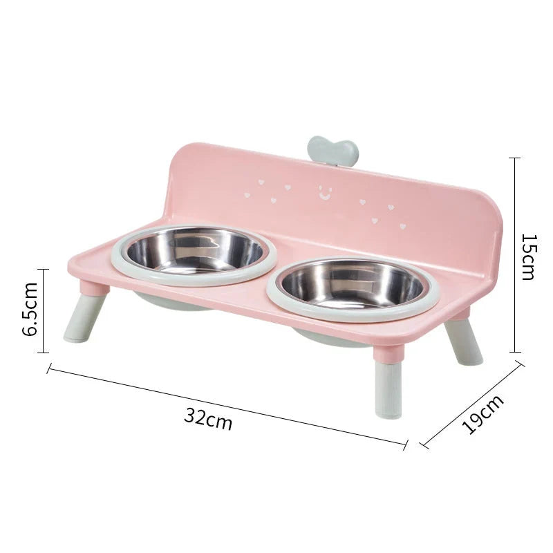 LuxPaw — Elevated Heart Pet Bowl Set | 50% OFF