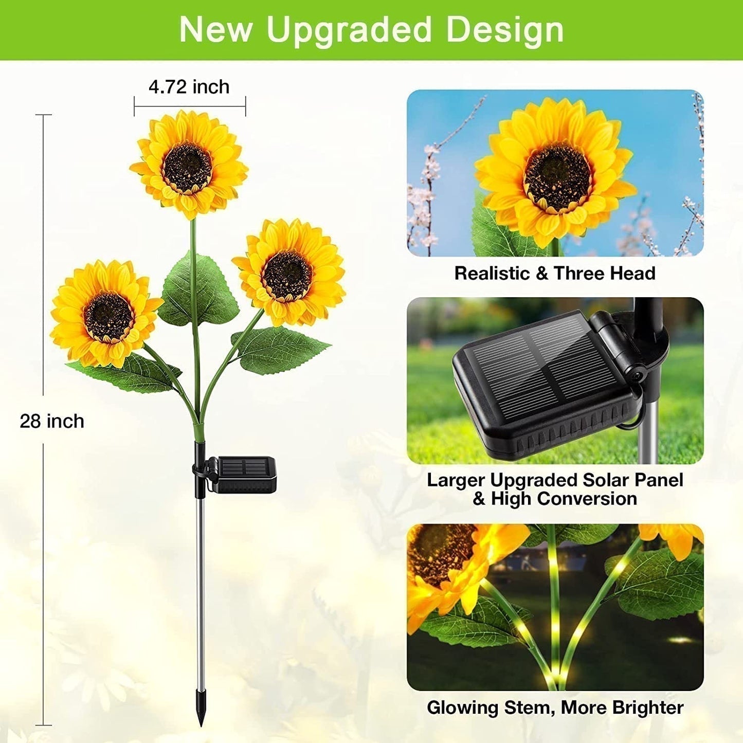 SunGlow — Solar Sunflower Lights | 50% OFF