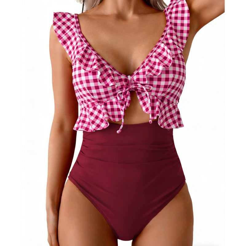 Luna — Women's Swimsuit with Ruffles and Tummy Control