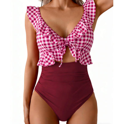 Luna — Women's Swimsuit with Ruffles and Tummy Control